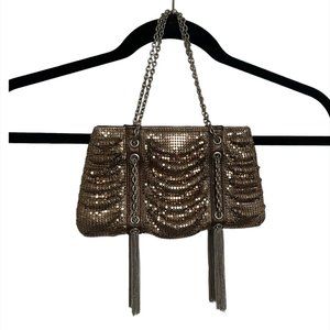 Metal Mesh Evening Bag Clutch Shoulder Purse
